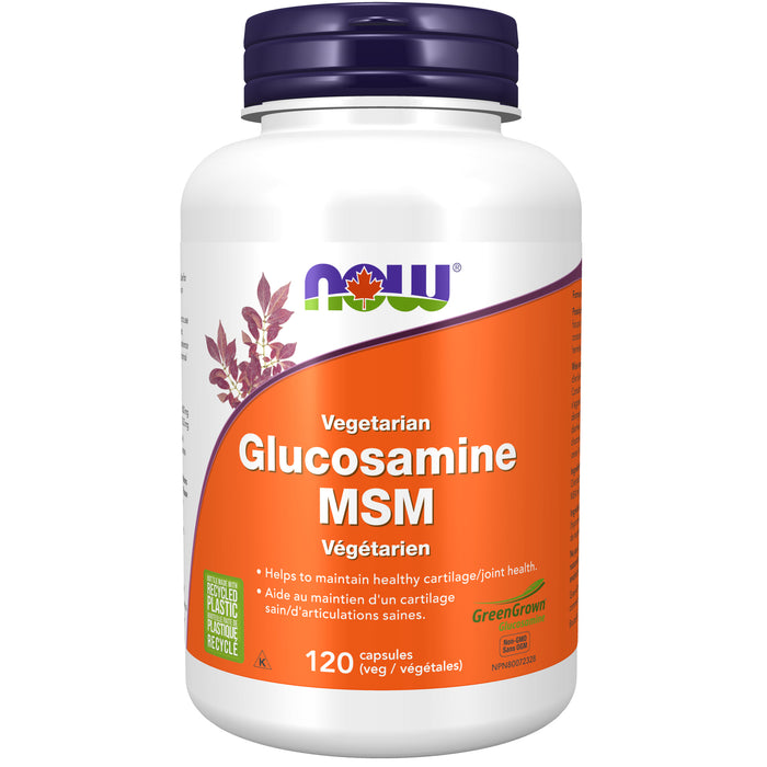 NOW Vegetarian Glucosamine & MSM 120 Veggie Caps