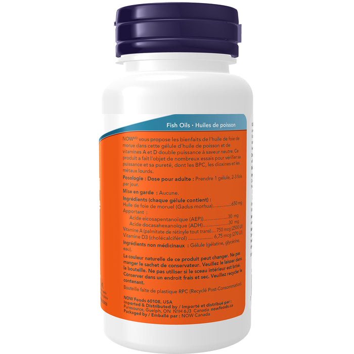 NOW Cod Liver Oil 650mg 100 Softgels