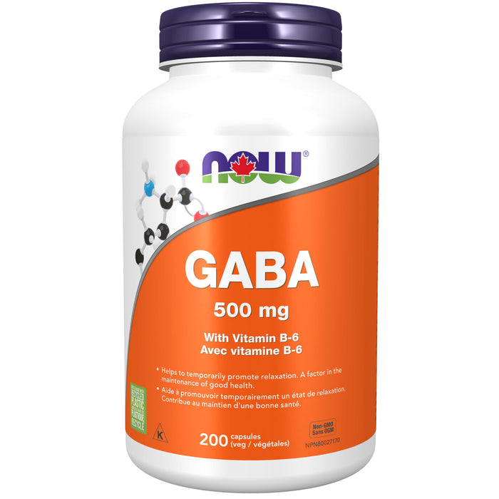 NOW GABA 500mg 200 Veggie Caps