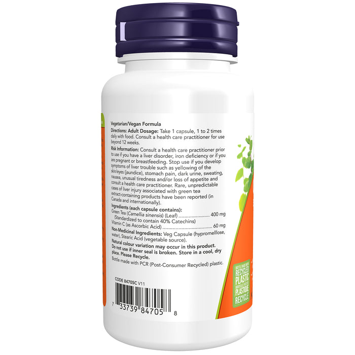 NOW Green Tea Extract 400 mg 100 Veggie Caps