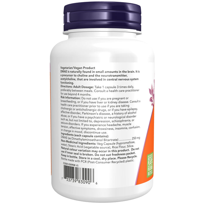 NOW DMAE 250mg 100 Veggie Caps