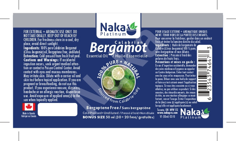 Naka Platinum Bergamot Oil 50mL