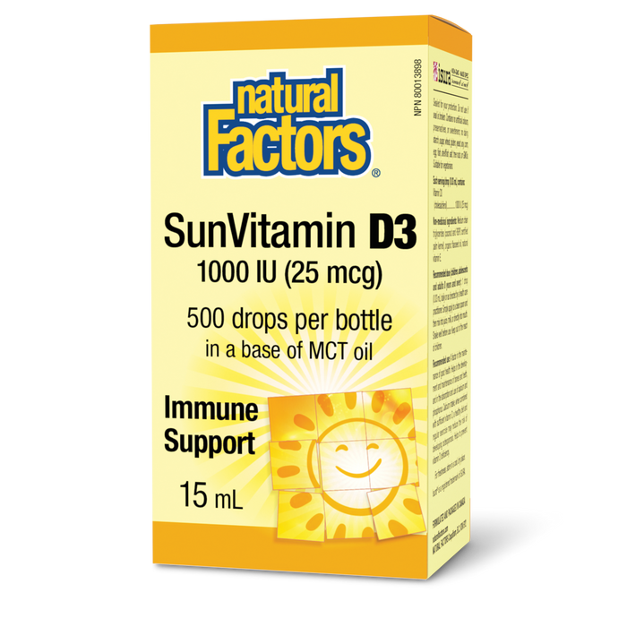 Natural Factors SunVitamin D3 1000 IU 15 mL Liquid