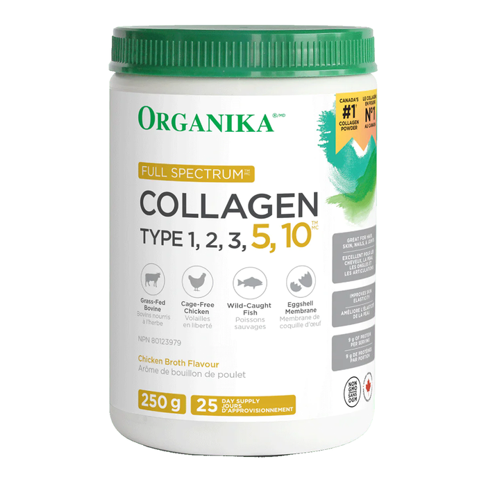 Organika Collagen Type 1 2 3 5 10 Chicken Broth 250g