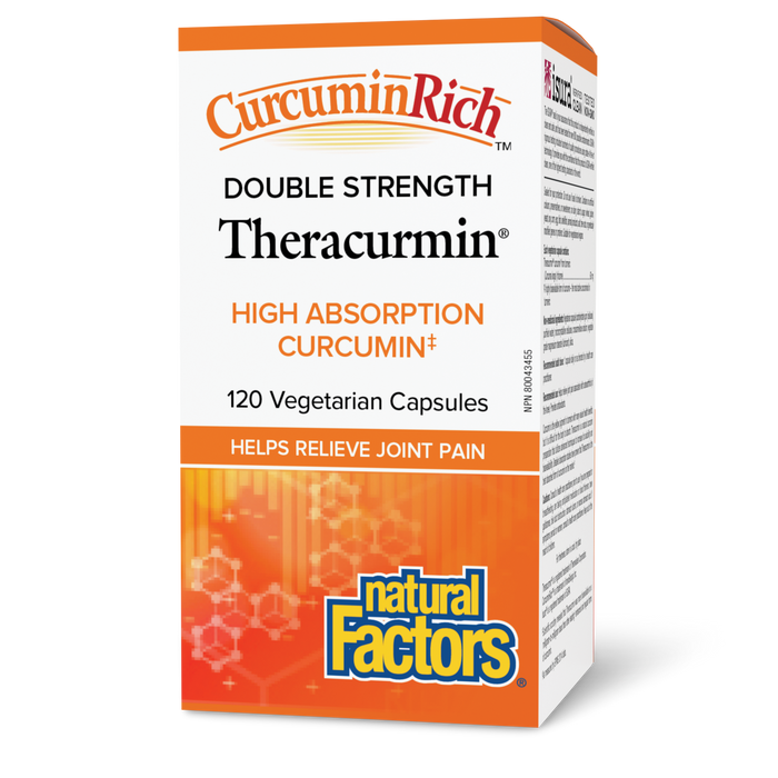 Natural Factors Theracurmin CurcuminRich Double Strength  60 mg 120 Vegetarian Capsules