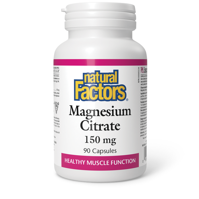 Natural Factors Magnesium Citrate 150 mg 90 Capsules