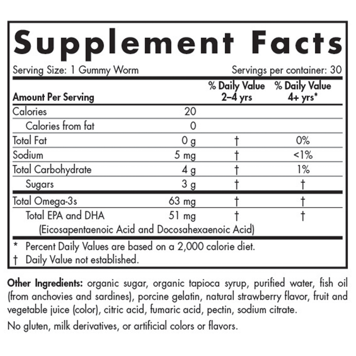 Nordic Naturals Omega-3 Strawberry 30 Gummies