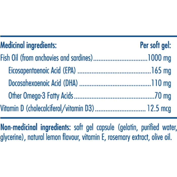 Nordic Naturals Omega 3D Lemon 60 Softgels