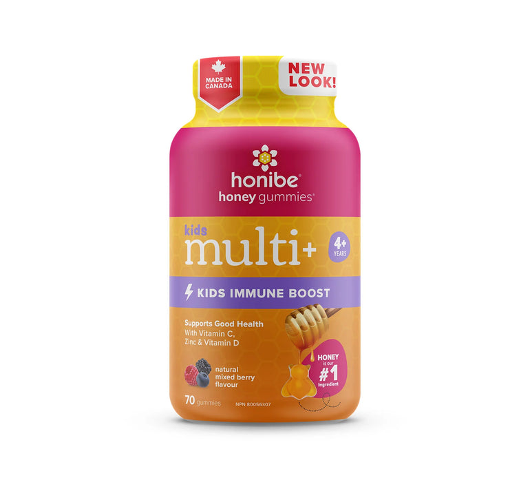 Honibe Honey Kids Multi+ Immune Boost Natural Mixed Berry Flavour 70 Gummies