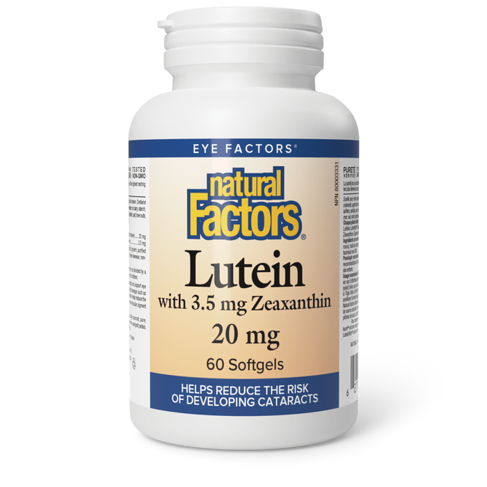 Natural Factors Lutein with 3.5 mg Zeaxanthin 20 mg 60 Softgels