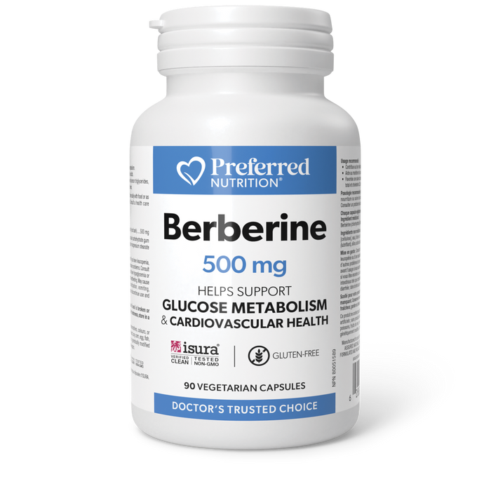 Preferred Nutrition Berberine 500 mg 90 Vegetarian Capsules