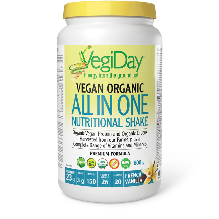 VegiDay VegiDay Vegan Organic All in One Nutritional Shake 800 g Powder French Vanilla