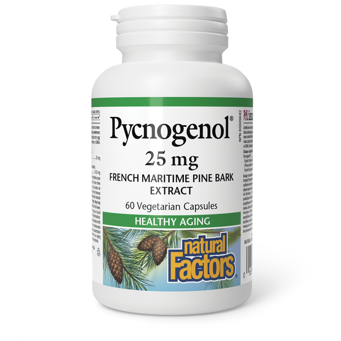 Natural Factors Pycnogenol 25 mg 60 Vegetarian Capsules