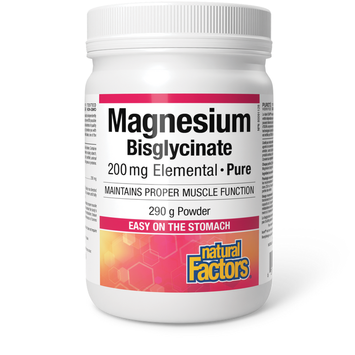 Natural Factors Magnesium Bisglycinate Pure 200 mg 290 g Powder