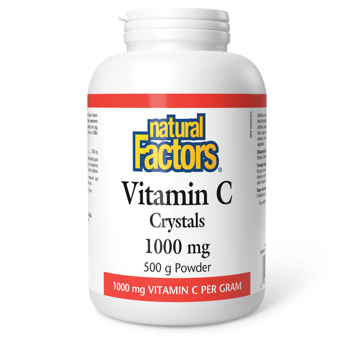 Natural Factors Vitamin C Crystals 1000 mg 500 g Powder