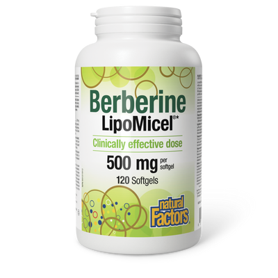 Natural Factors Berberine LipoMicel® 500 mg 120 Softgels