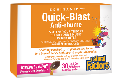 Natural Factors Quick-Blast 30 Liquid-Gel Softchews
