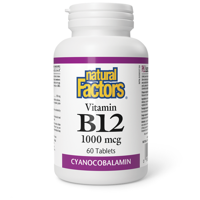 Natural Factors Vitamin B12 1000 mcg 60 Tablets