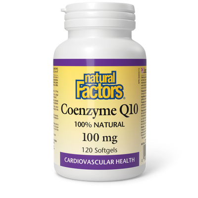 Natural Factors Coenzyme Q10 100% Natural 100 mg 120 Softgels