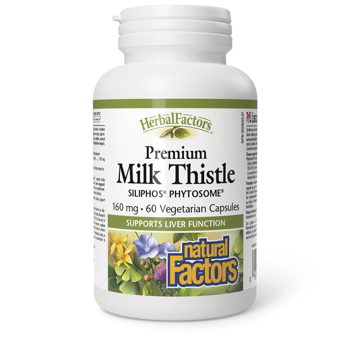 Natural Factors Premium Milk Thistle Siliphos Phytosome 160 mg 60 Vegetarian Capsules