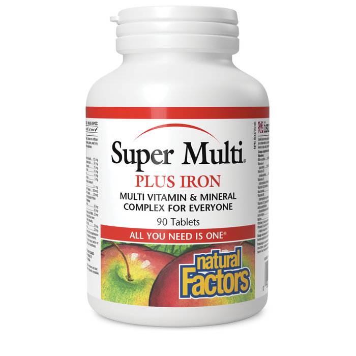 Natural Factors Super Multi Plus Iron  90 Tablets