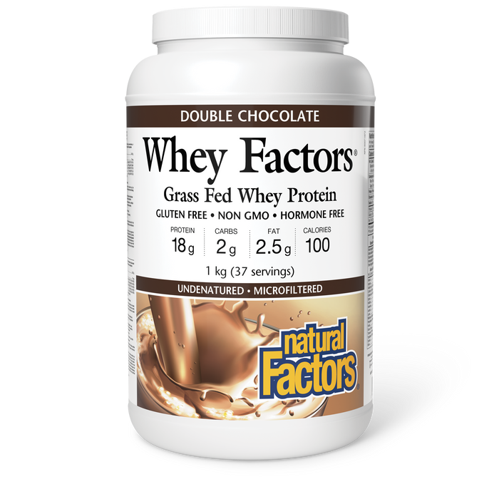 Natural Factors Whey Factors®  1 kg Powder Double Chocolate