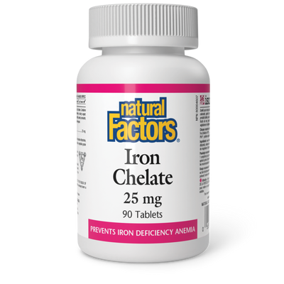 Natural Factors Iron Chelate 25 mg 90 Tablets