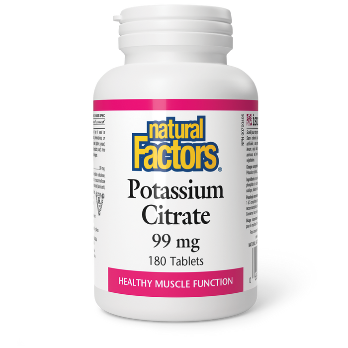 Natural Factors Potassium Citrate 99 mg 180 Tablets