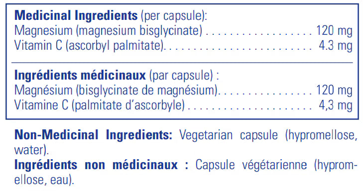 Pure Encapsulations Magnesium Glycinate 120mg 180 Capsules