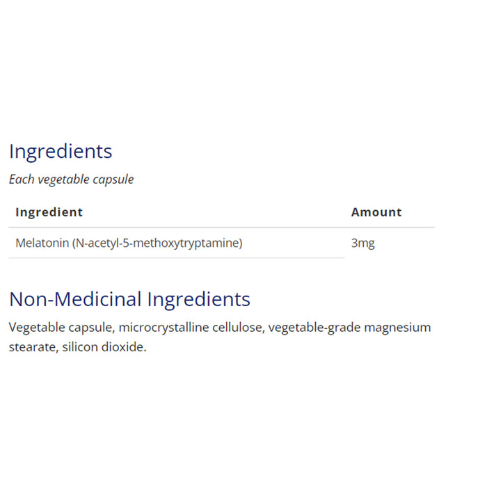 CanPrev Melatonin 3mg Sustained-Release 60 v-caps