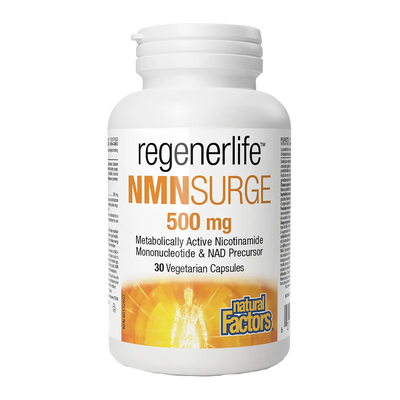 Natural Factors NMNSurge 500 mg 30 Vegetarian Capsules