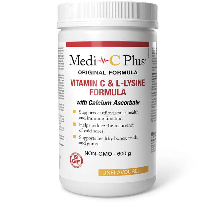 Medi-C Plus Vitamin C & L-Lysine Formula with Calcium Ascorbate 600 g Powder unflavoured