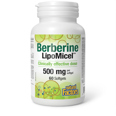 Natural Factors Berberine LipoMicel® 500 mg 60 Softgels