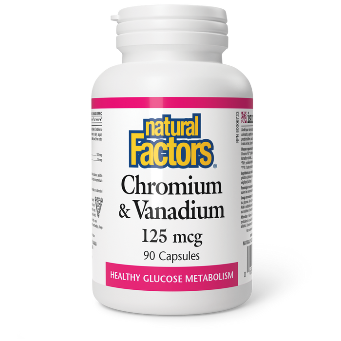 Natural Factors Chromium & Vanadium 125 mcg 90 Capsules