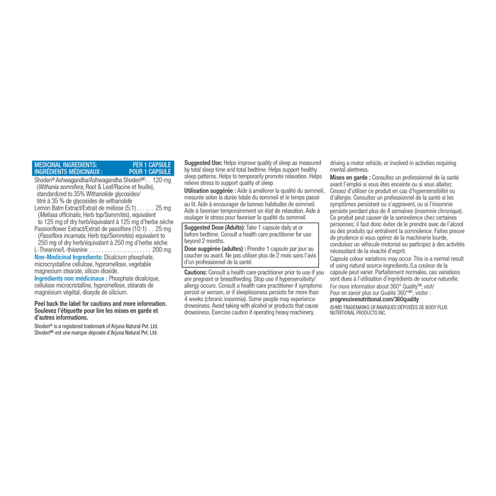 Progressive Ashwagandha Sleep Complex 30 Veggie Caps