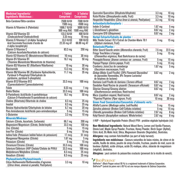 Progressive Multi Adult Women Natural Citrus 60 Chewable Tablets