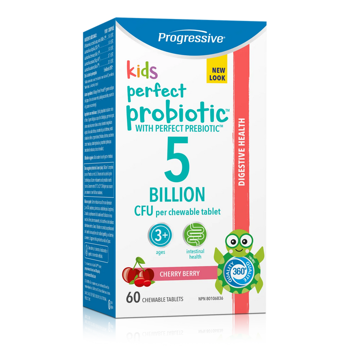 Progressive Perfect Probiotic Kids Formula 5 Billion Cherry Berry 60 Chewable Tablets