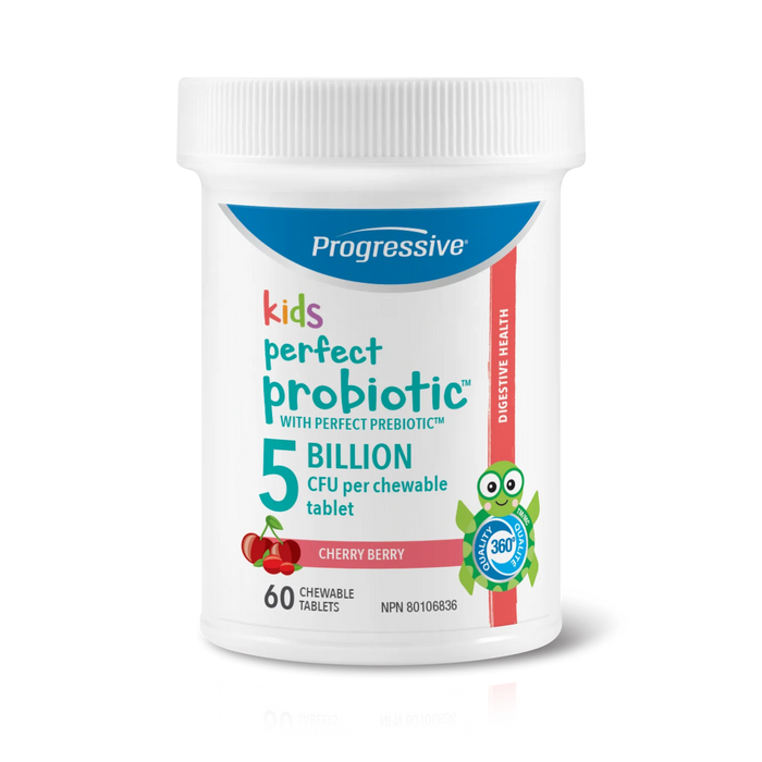 Progressive Perfect Probiotic Kids Formula 5 Billion Cherry Berry 60 Chewable Tablets