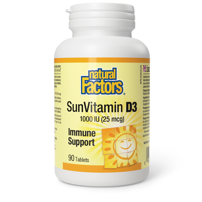 Natural Factors SunVitamin D3 1000 IU 90 Tablets