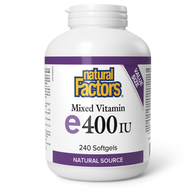 Natural Factors Mixed Vitamin E Natural Source 400 IU 240 Softgels