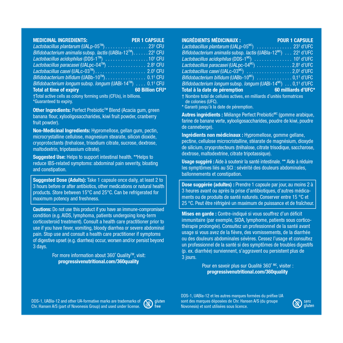 Progressive Perfect Probiotic 60 Billion 60 Veggie Caps