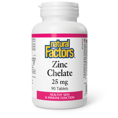 Natural Factors Zinc Chelate 25 mg 90 Tablets