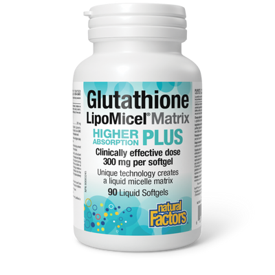 Natural Factors Glutathione LipoMicel Matrix 300 mg 90 Liquid Softgels