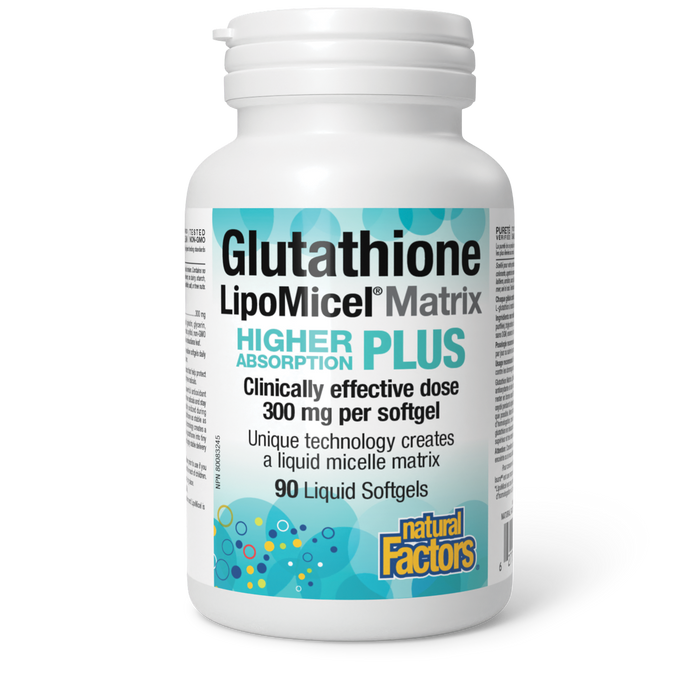 Natural Factors Glutathione LipoMicel Matrix 300 mg 90 Liquid Softgels