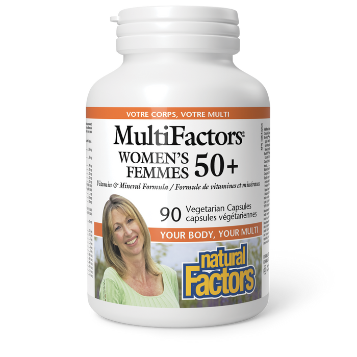 Natural Factors Women's 50+ MultiFactors®  90 Vegetarian Capsules