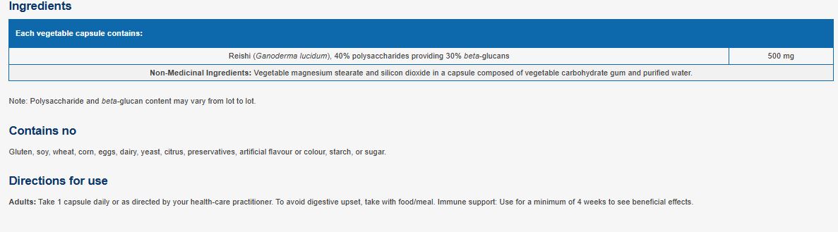 NFH Reishi SAP 60 Capsules