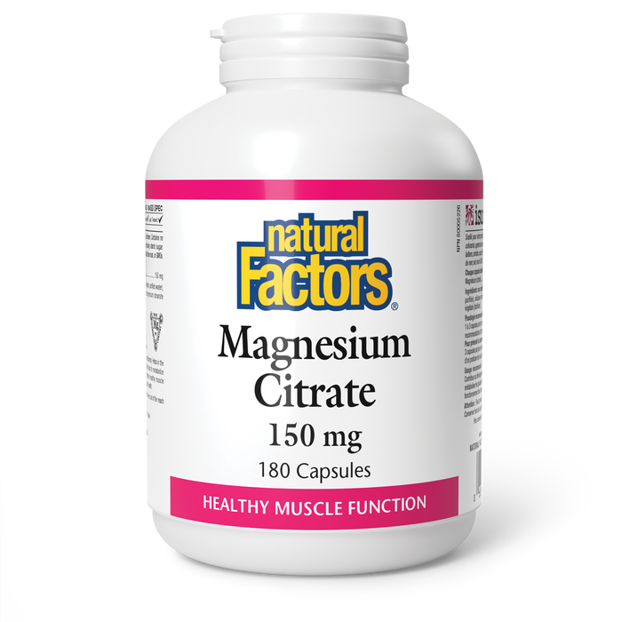 Natural Factors Magnesium Citrate 150 mg 180 Capsules