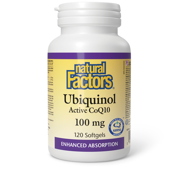 Natural Factors Ubiquinol Active CoQ10 100 mg 120 Softgels