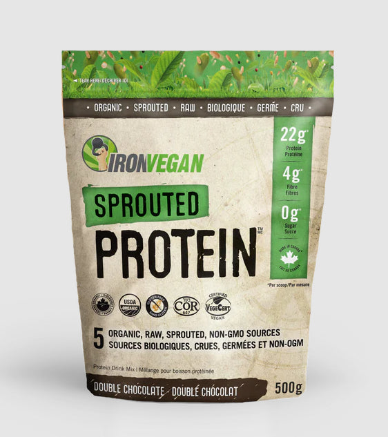 Iron Vegan Sprouted Protein Double Chocolate 500g