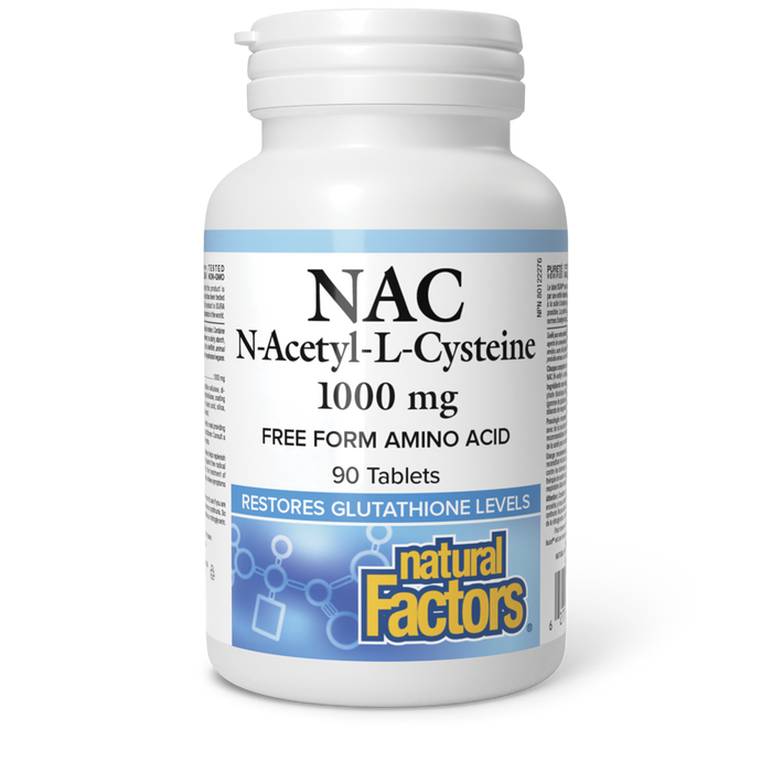 Natural Factors NAC 1000 mg 90 Tablets